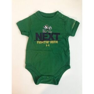 Under‎ Armour Notre Dame Fighting Irish Green one piece  3-6 month NCAA